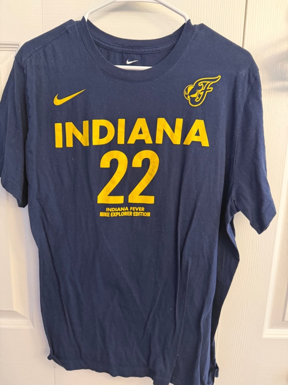 Nike Navy & Yellow Indiana Fever #22 Shirt - Caitlin Clark